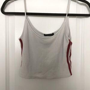 Brandy Melville white racer crop top
